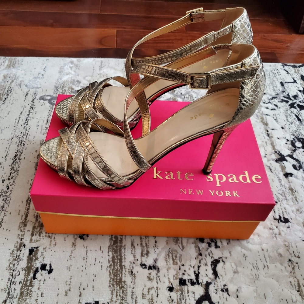 Kate Spade Gold Strappy Sandal!